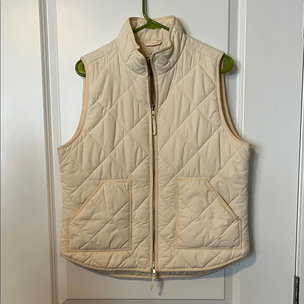 J. Crew Beige Quilted Women's Vest